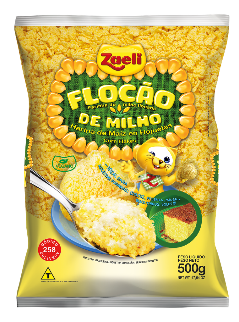 FLOCÃO DE MILHO ZAELI 500G (30 X 500 GR)