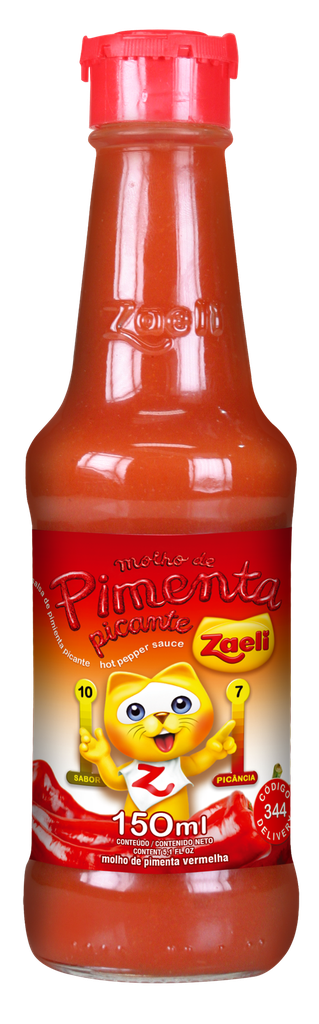 MOLHO DE PIMENTA PICANTE ZAELI 150ML (12 X 150ML)