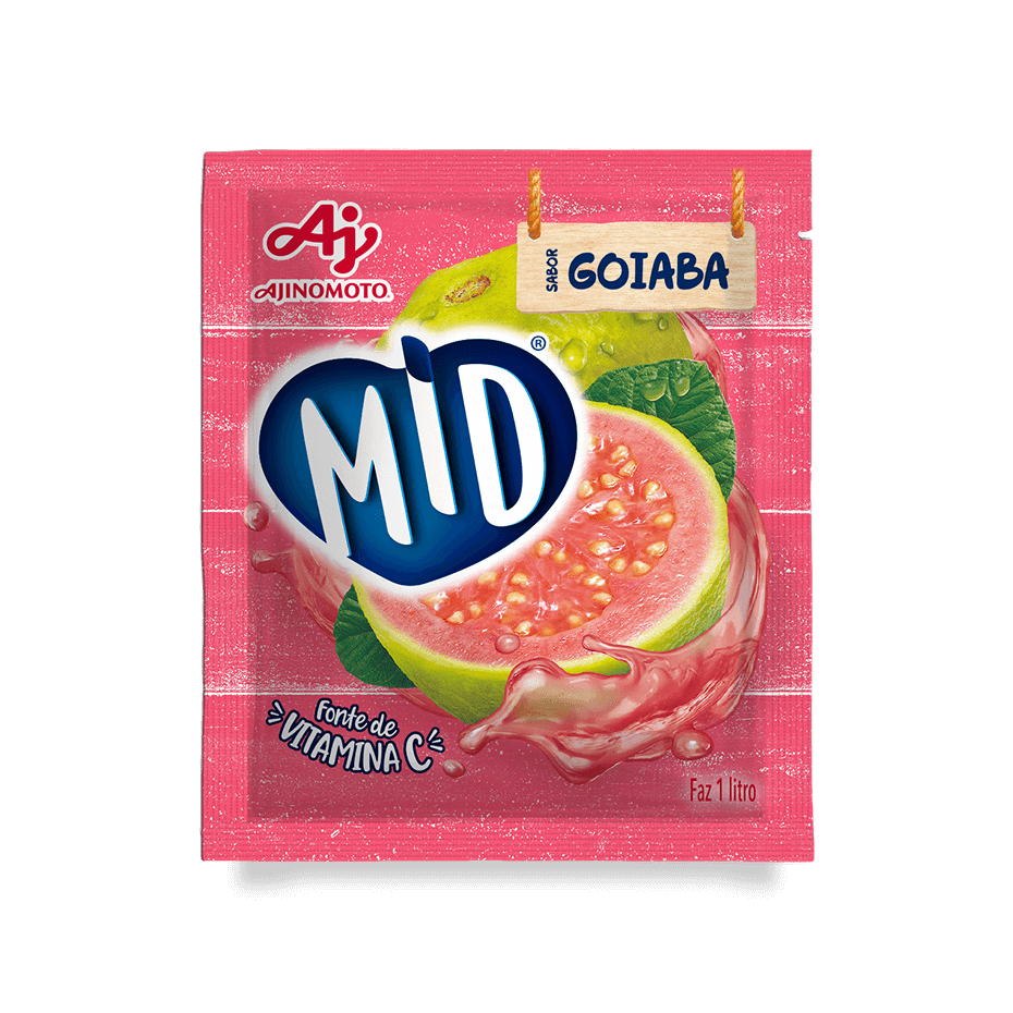 MID GOIABA - REFRESCO EM PÓ 20G x 15 UN (CX 8 DISPLAYS)