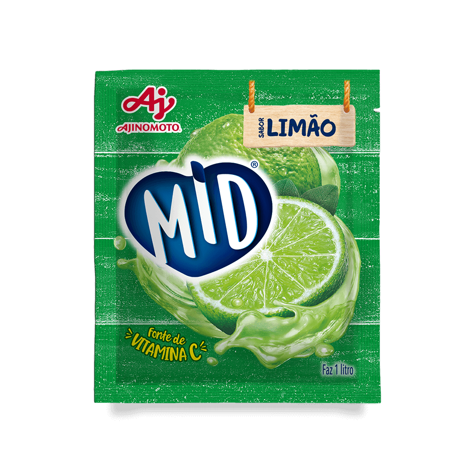 MID LIMÃO - REFRESCO EM PÓ 20G x 15 UN (CX 8 DISPLAYS)