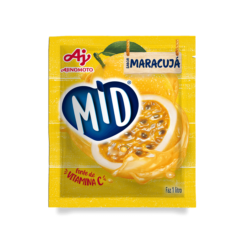 MID MARACUJÁ - REFRESCO EM PÓ 20G x 15 UN (CX 8 DISPLAYS)