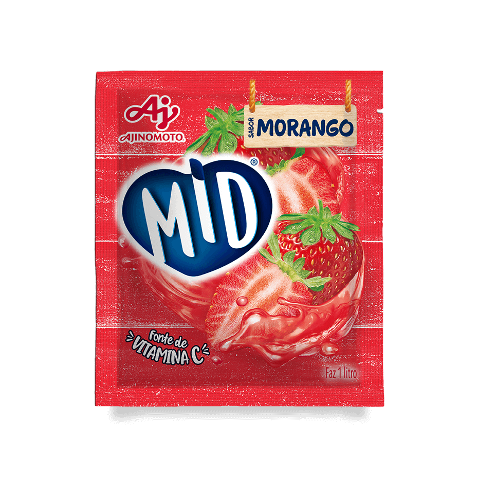 MID MORANGO - REFRESCO EM PÓ 20G x 15 UN (CX 8 DISPLAYS)