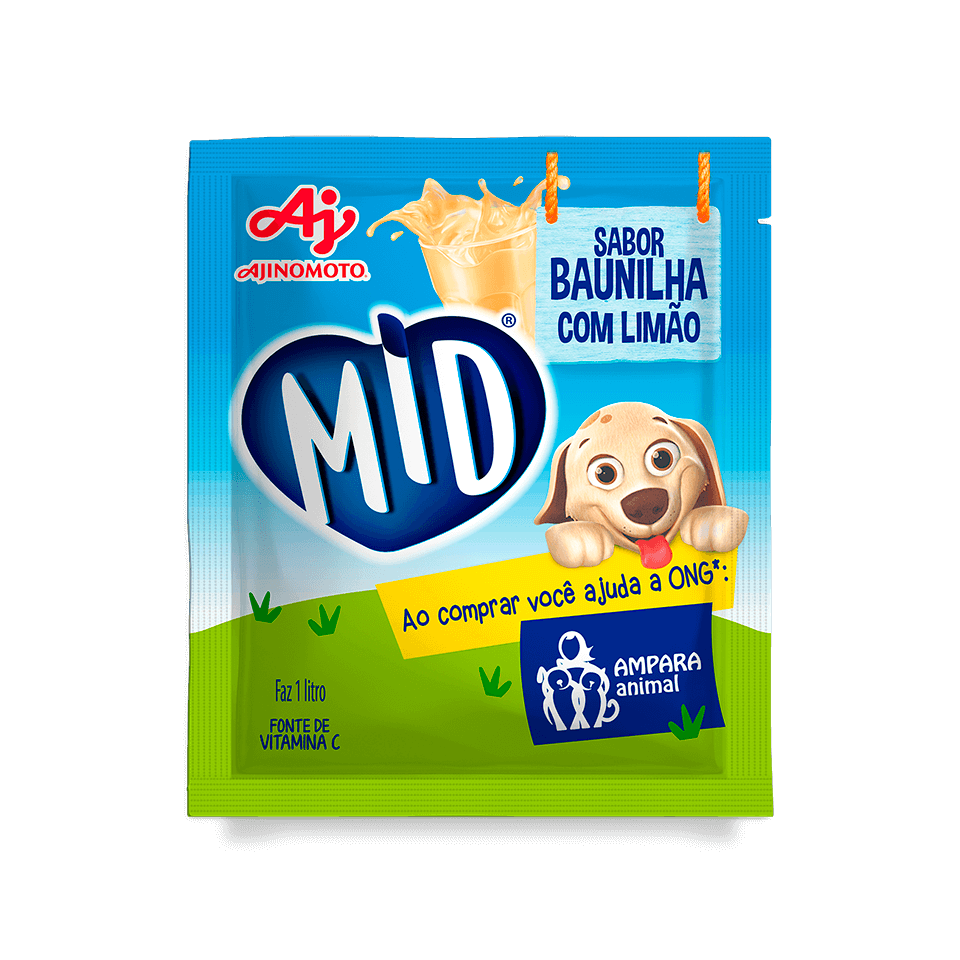 MID BAUNILHA E LIMÃO - REFRESCO EM PÓ 20G x 15 UN (CX 8 DISPLAYS)