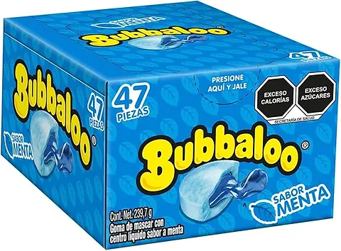 CHICLETE BUBBALOO HORTELÃ DISPLAY C/ 60UN X 5GR (32 X 300GR)