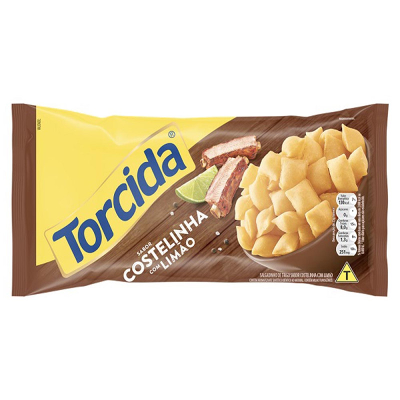 SALGADINHO TORCIDA COSTELINHA C/ LIMÃO 60GR (24 X 60GR)