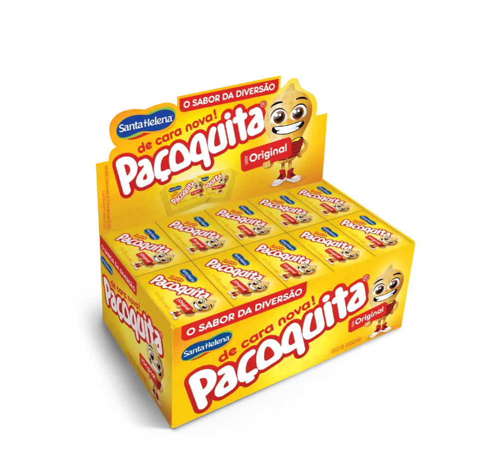 PAÇOCA PAÇOQUITA EMBALADA SANTA HELENA 20G X 50UN DISPLAY 1 KG
