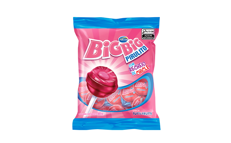 PIRULITO CHICLÉ TUTTI-FRUTTI BIG BIG MAX 600GR (12 X 600 GR)