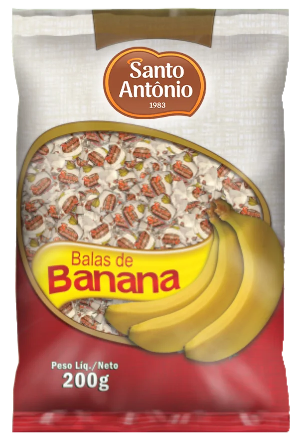 BALA DE BANANA SANTO ANTÔNIO 300G 