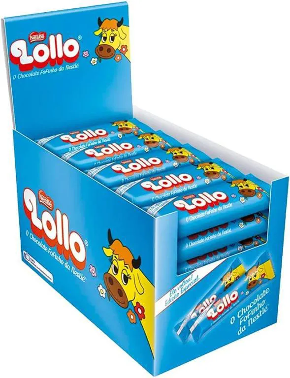 CHOCOLATE LOLLO CAIXA COM 30UN X 28GR (CAIXA C/ 12 DISPLAYS)