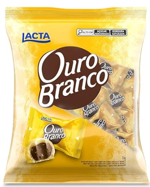 BOMBOM OURO BRANCO PACOTE 1KG (10 X 1KG)