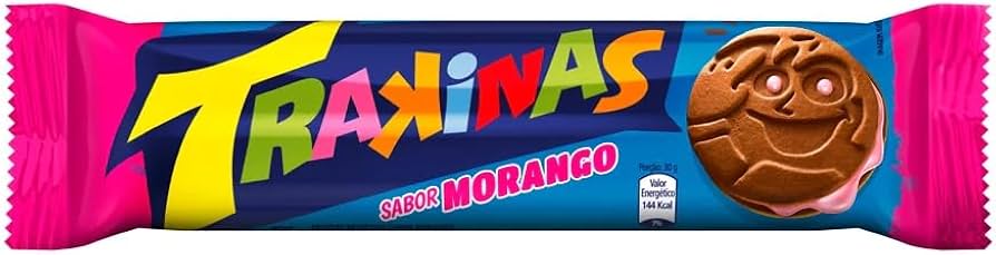 BISCOITO RECHEADO TRAKINAS MORANGO 126GR (54 X 126GR)