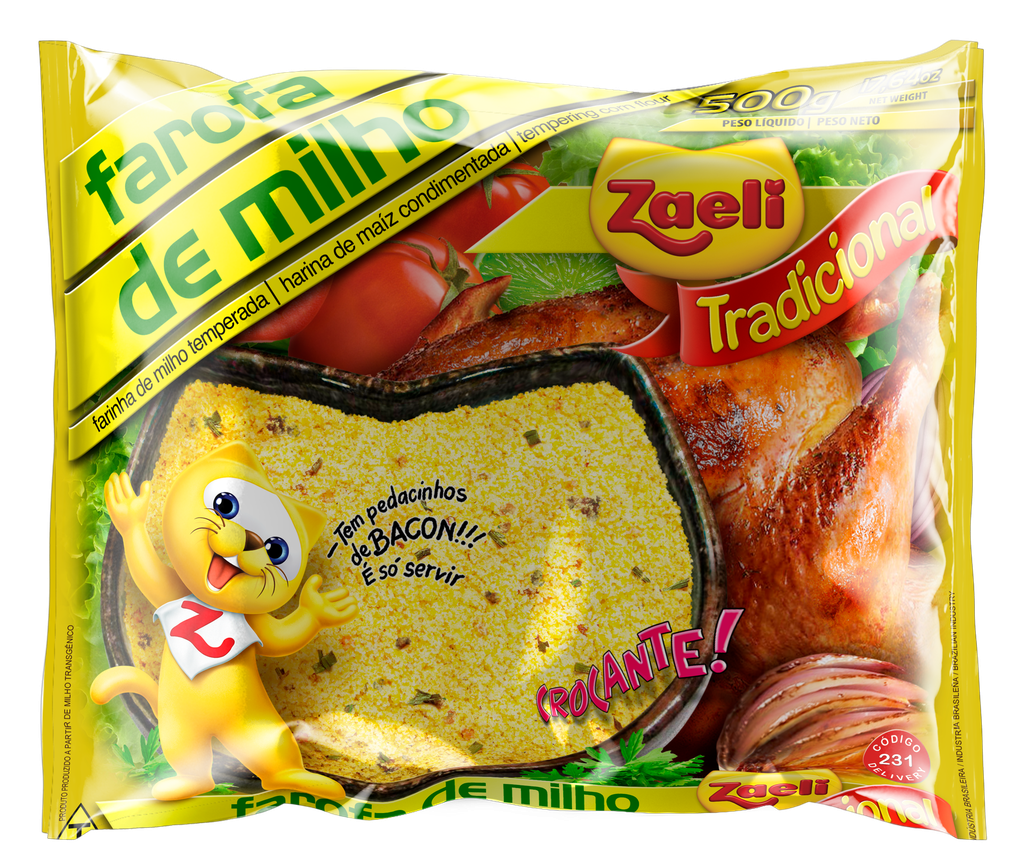 FAROFA ZAELI MILHO 500G (20 X 500 GR)