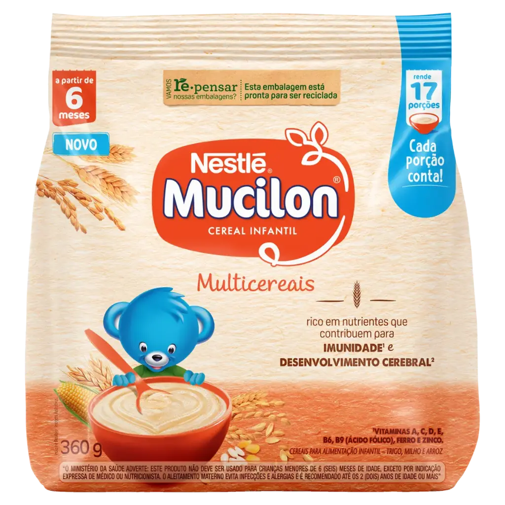 MINGAU MUCILON MULTICEREAIS SACHÊ 360GR