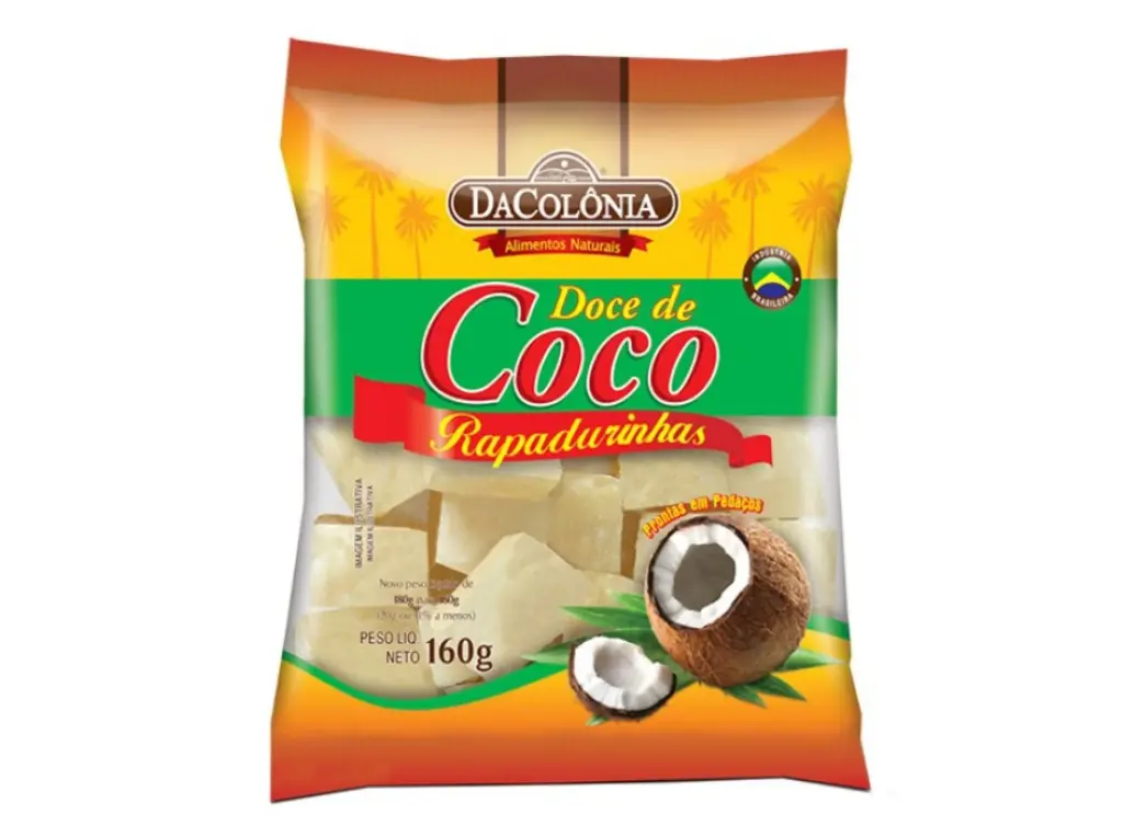 RAPADURINHA DE LEITE C/COCO 160G DACÔLONIA