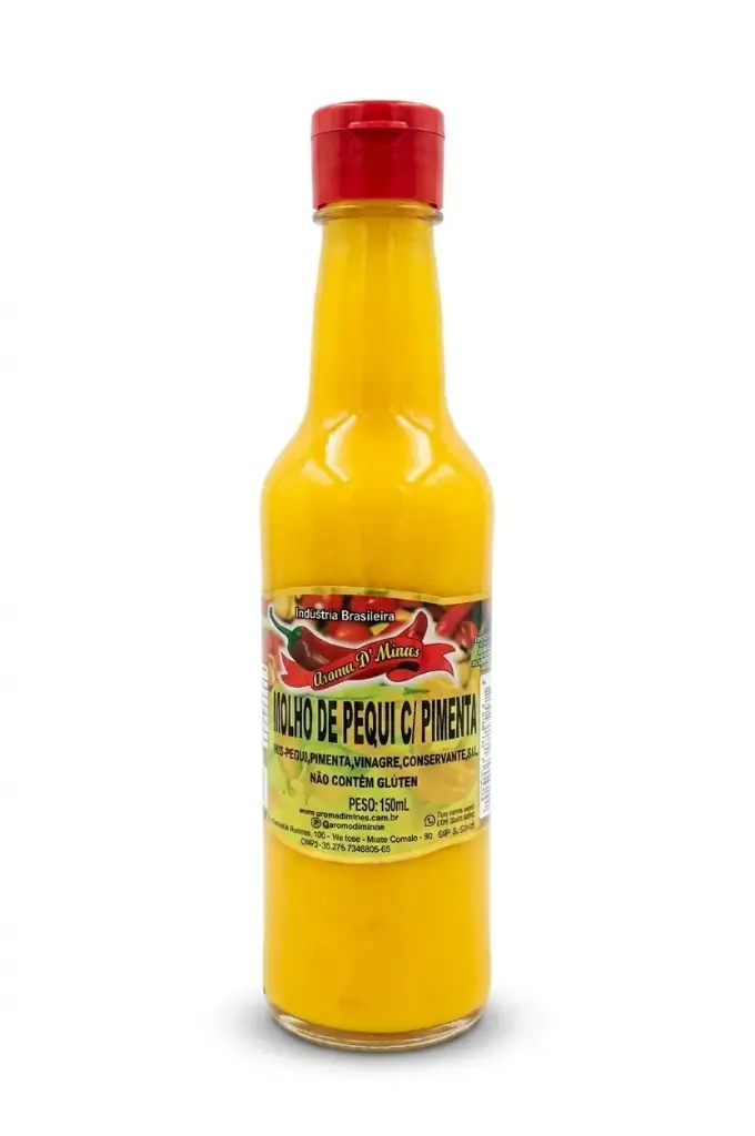 MOLHO DE PEQUI COM PIMENTA AROMA D'MINAS 150ML (24 X 150ML)