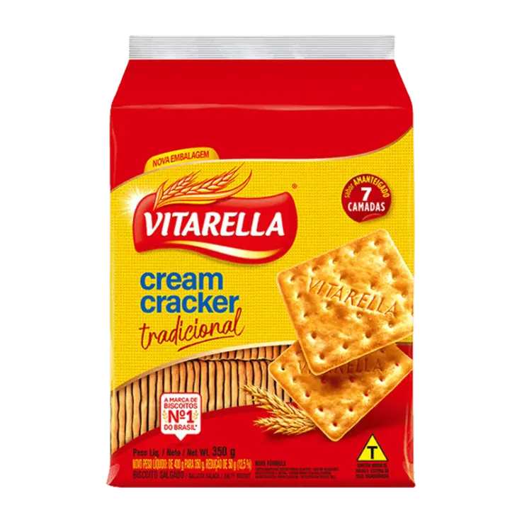 BOLACHA CREAM CRACKER 350G VITARELLA (24 X 350GR)