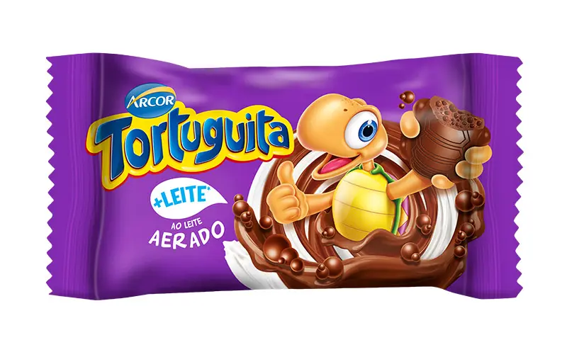 CHOCOLATE TORTUGUITA AERADA AO LEITE DISPLAY 24 X 15,5GR (12 X 372GR)