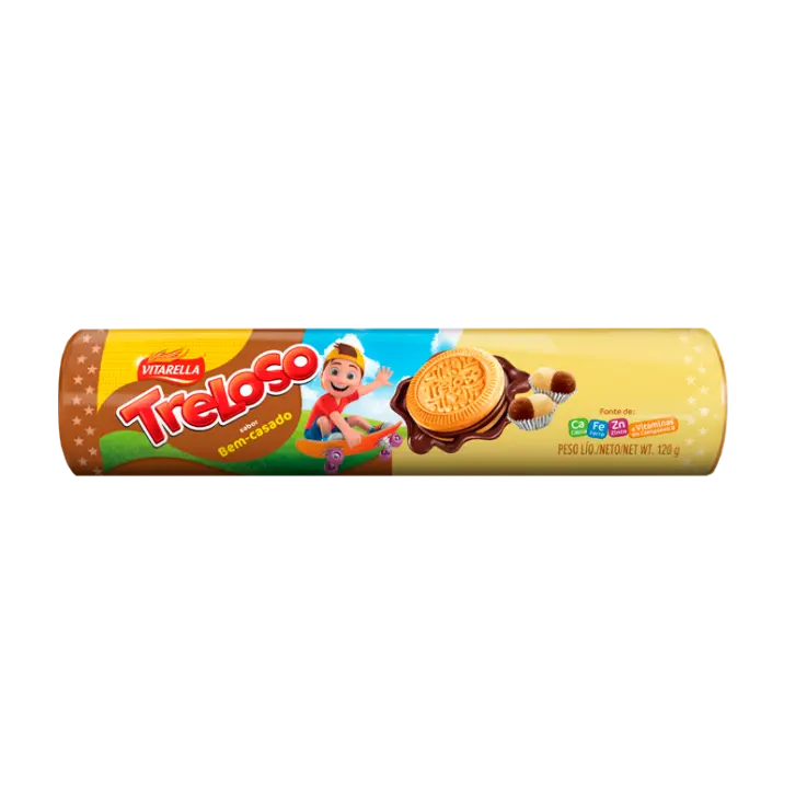 BISCOITO RECHEADO TRELOSO 120GR BEM CASADO (36 X 120GR)