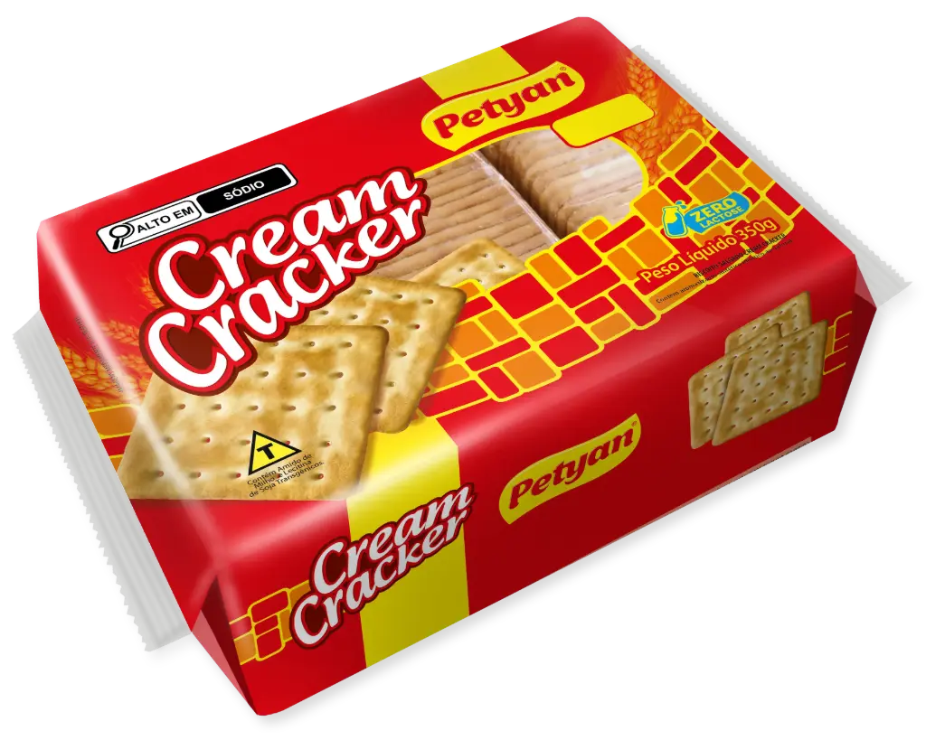 BISCOITO CREAM CRACKER TRADICIONAL PETYAN 350GR (20 X 350GR)