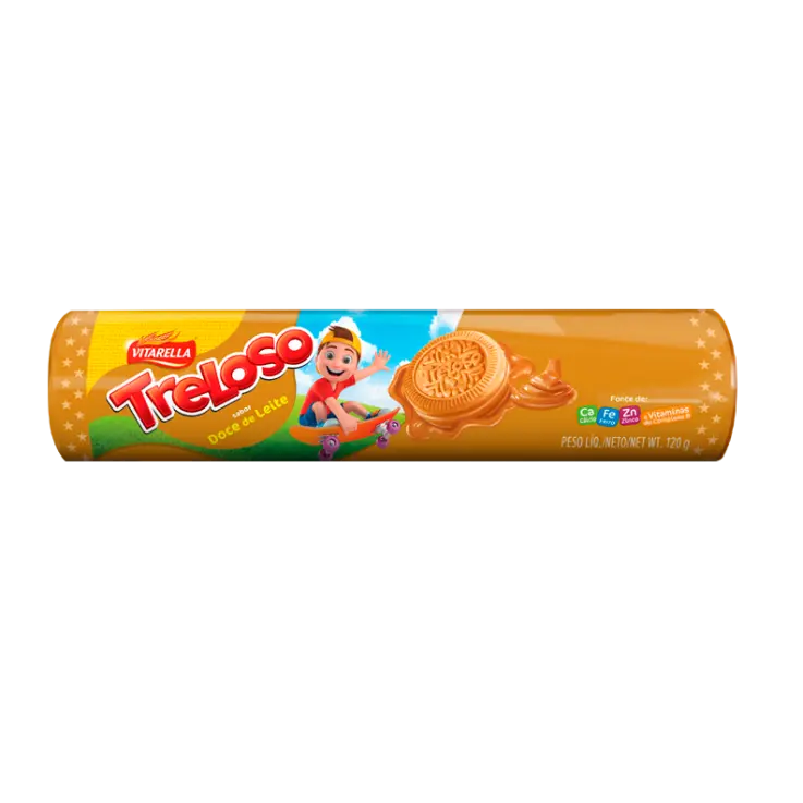 BISCOITO RECHEADO TRELOSO 120G DOCE DE LEITE (36 X 120GR)
