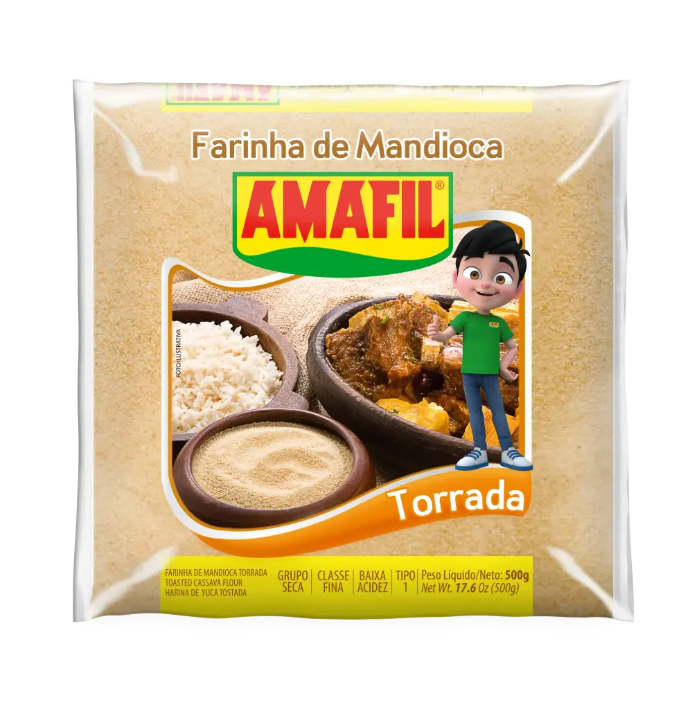 FARINHA DE MANDIOCA TORRADA FINA AMAFIL 1KG (20 X 1KG) 