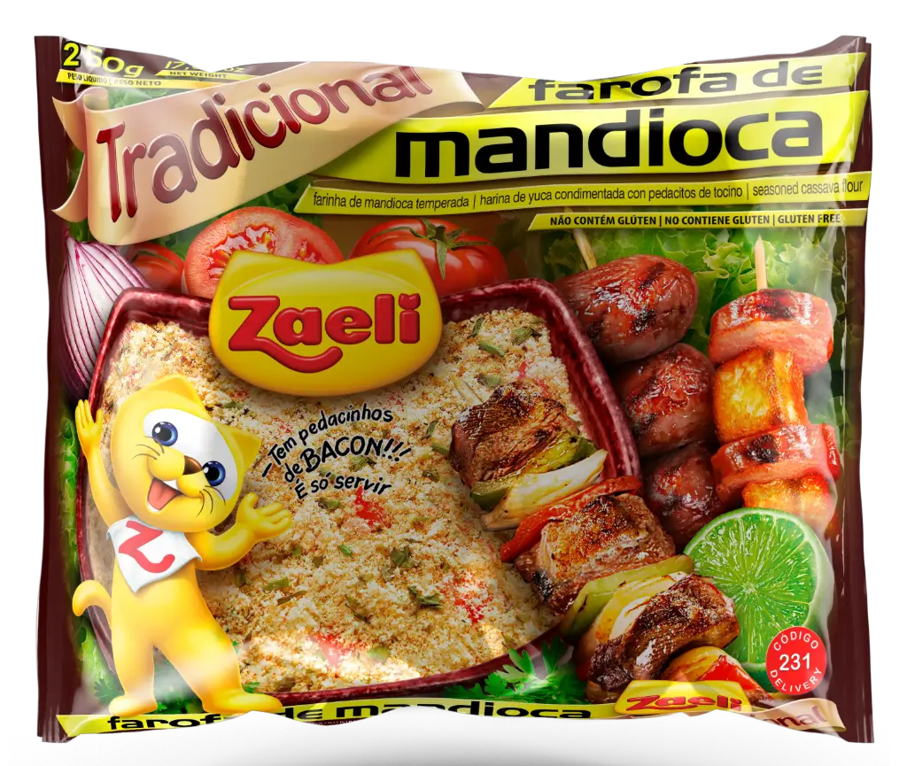 FAROFA ZAELI MANDIOCA TRADICIONAL 250GR (20 X 250GR) 