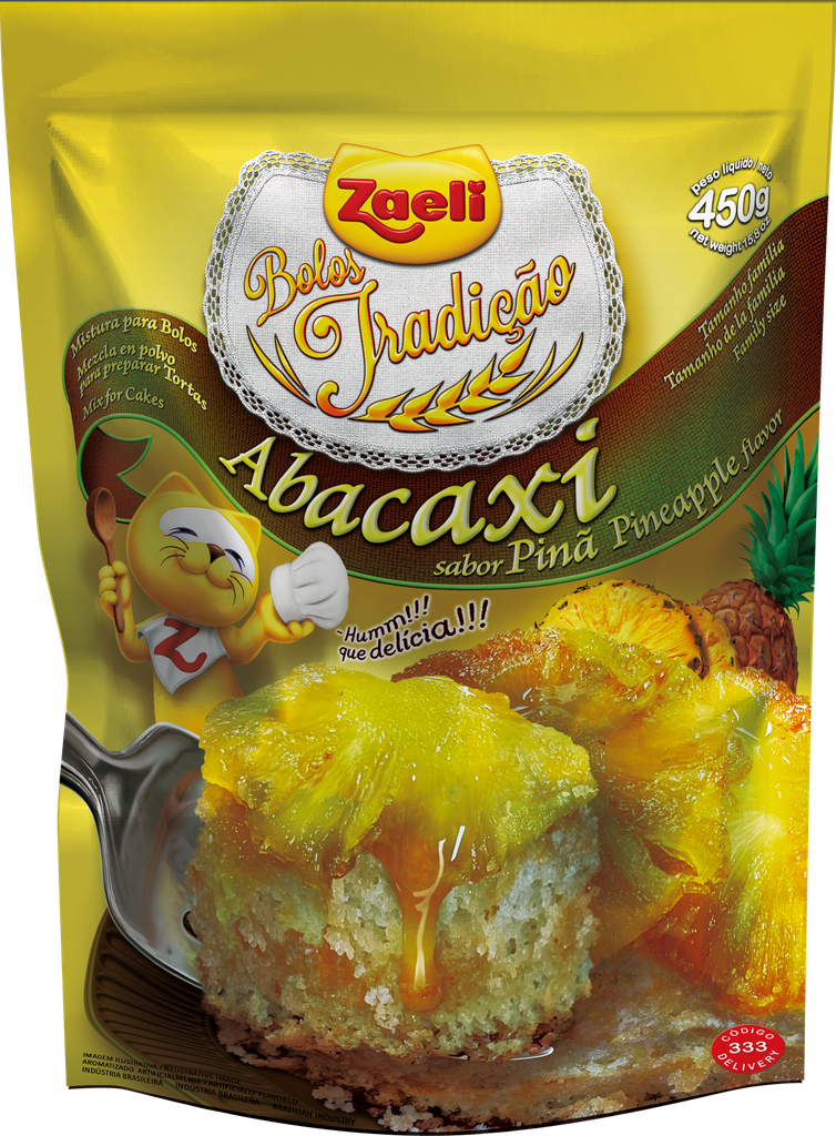 MISTURA DE BOLO ABACAXI ZAELI 450G (12 X 450GR)