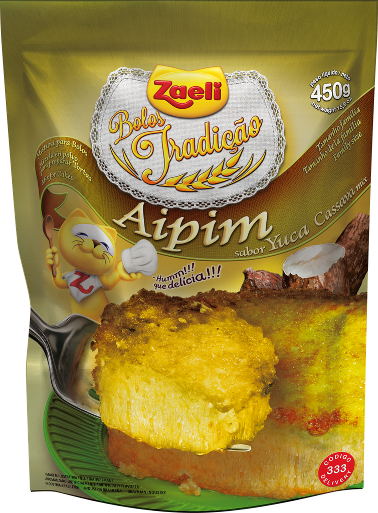 MISTURA DE BOLO AIPIM ZAELI 450G (12 X 450GR)