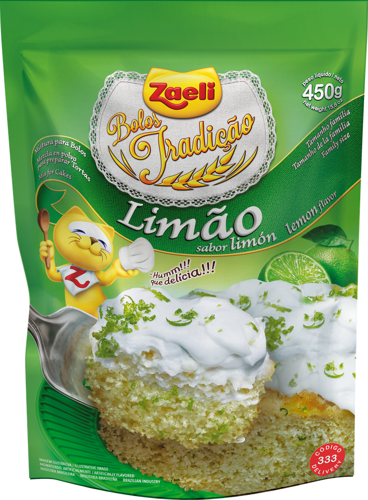 MISTURA DE BOLO LIMÃO ZAELI 450G (12 X 450GR)