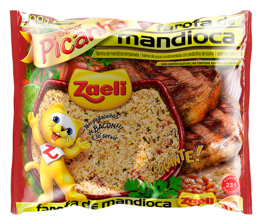 [ZA012] FAROFA ZAELI MANDIOCA PICANHA 500G