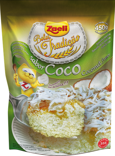 [ZA029] MISTURA DE BOLO COCO ZAELI 450G (12 X 450GR)