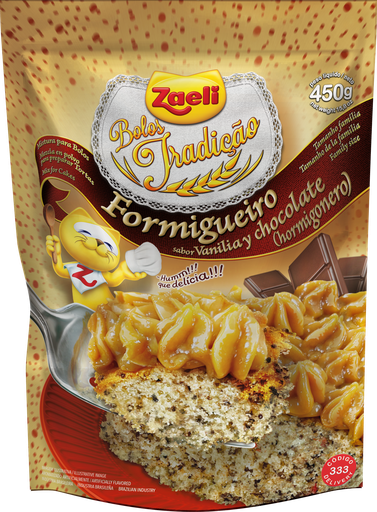[ZA022] MISTURA DE BOLO FORMIGUEIRO ZAELI 450G (12 X 450GR)