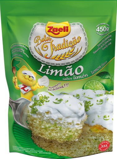 [ZA033] MISTURA DE BOLO LIMÃO ZAELI 450G (12 X 450GR)