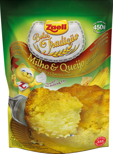 [ZA034] MISTURA DE BOLO MILHO CREMOSO ZAELI 450G (12 X 450GR)