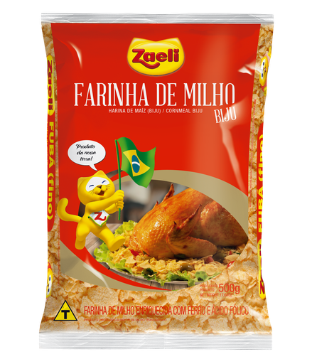[ZA009] FARINHA DE MILHO BIJU ZAELI 500G (20 X 500GR)