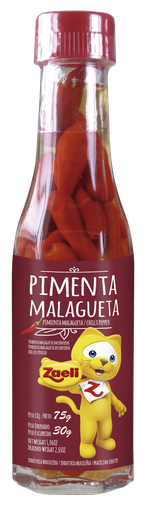 [ZA036] PIMENTA MALAGUETA CONSERVA ZAELI 75G (12 X 75GR)