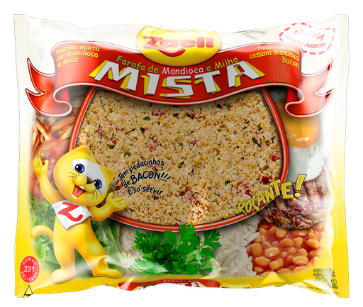 [ZA054] FAROFA MISTA - MANDIOCA E MILHO ZAELI 300G (14 X 300GR)