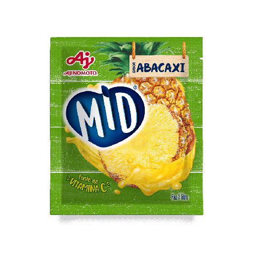 [AJ0011] MID ABACAXI - REFRESCO EM PÓ 20G x 15 UN (CX 8 DISPLAYS)
