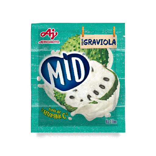 [AJ0014] MID GRAVIOLA - REFRESCO EM PÓ 20G x 15 UN (CX 8 DISPLAYS)