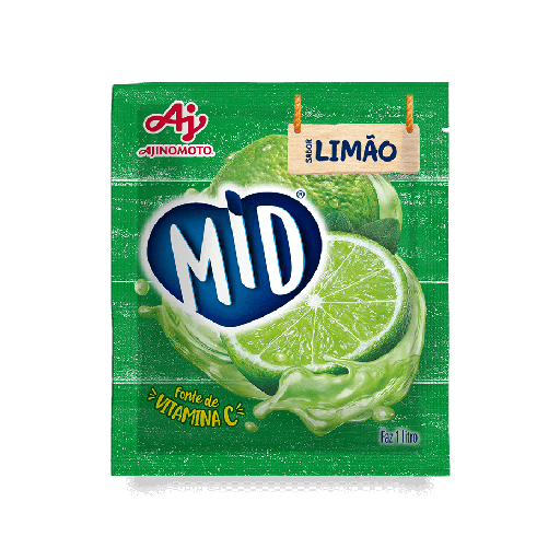 [AJ0016] MID LIMÃO - REFRESCO EM PÓ 20G x 15 UN (CX 8 DISPLAYS)
