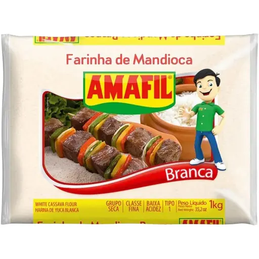 [AMF003] FARINHA DE MANDIOCA BRANCA FINA AMAFIL 1KG (20 X 1KG)