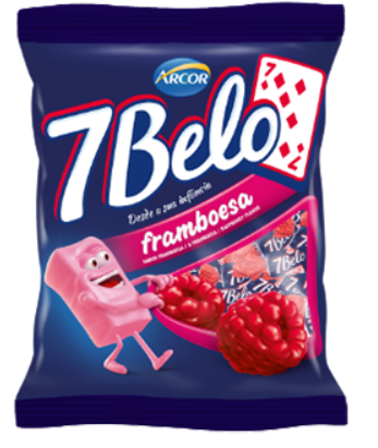 [AR0003] BALA 7 BELO FRAMBOESA 100 GR (30 X 100GR)