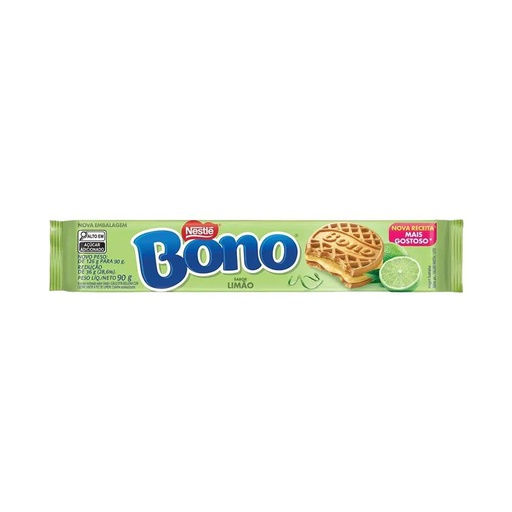 [NE0014] BISCOITO RECHEADO BONO LIMÃO 90GR (66 X 90GR)
