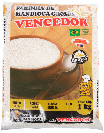 [VE0002] FARINHA DE MANDIOCA BRANCA FINA VENCEDOR 1KG (10 X 1KG)