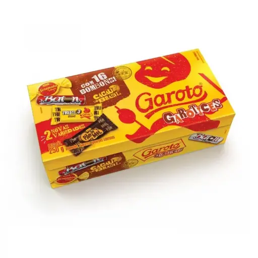 [NE0026] CAIXA DE BOMBOM GAROTO GAROTICES 250GR (30 X 250GR)