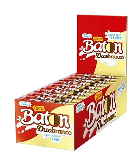 [NE0023] BATON GAROTO DUO DISPLAY 480G