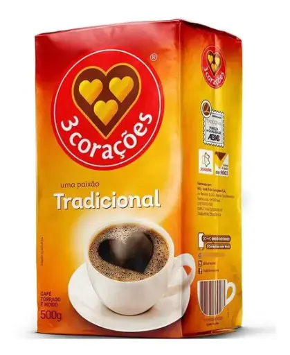 [3C0003] CAFÉ VÁCUO 3 CORAÇÕES TRADICIONAL 500GR