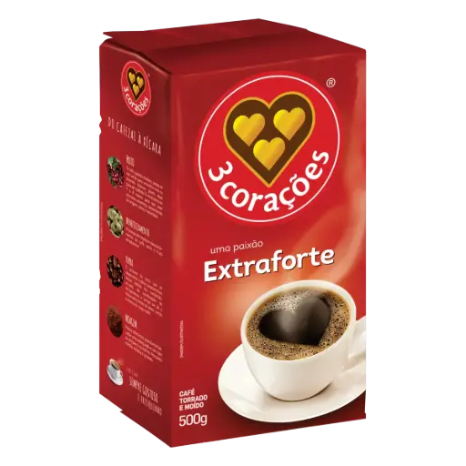 [3C0004] CAFÉ 3 CORAÇÕES VÁCUO EXTRA FORTE 500G (20 X 500GR)