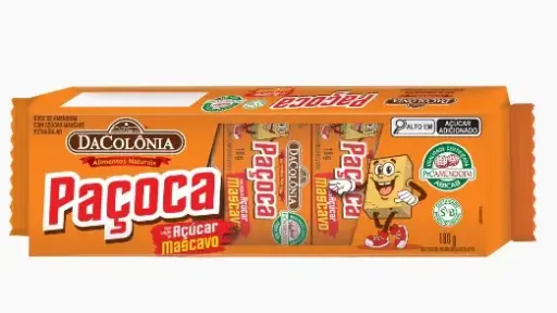 [DC0004] PAÇOCA RETANGULAR C/MASCAVO 180G DACÔLONIA