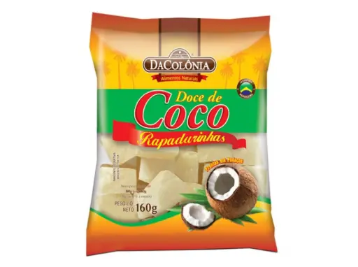 [DC0012] RAPADURINHA DE LEITE C/COCO 160G DACÔLONIA